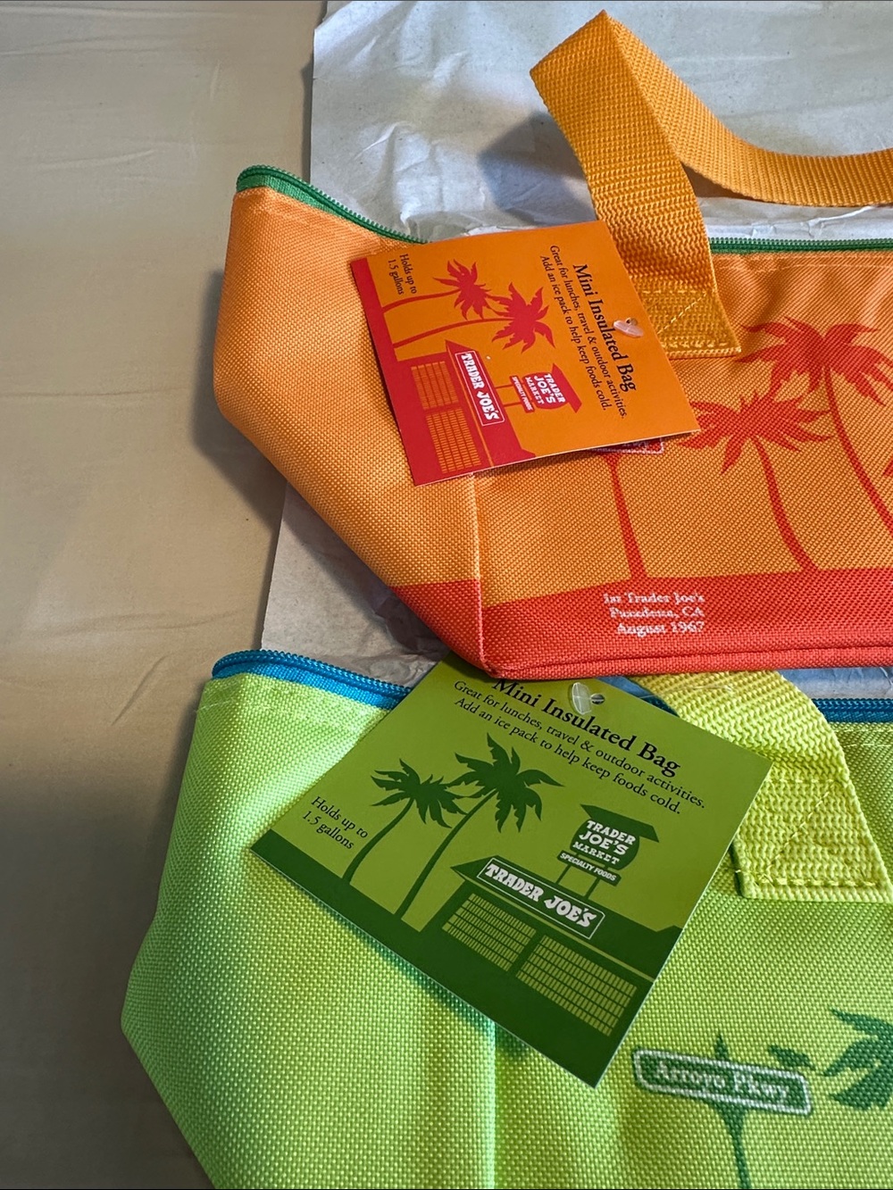 NWT Set of TWO Trader Joe's Mini Insulated Bags